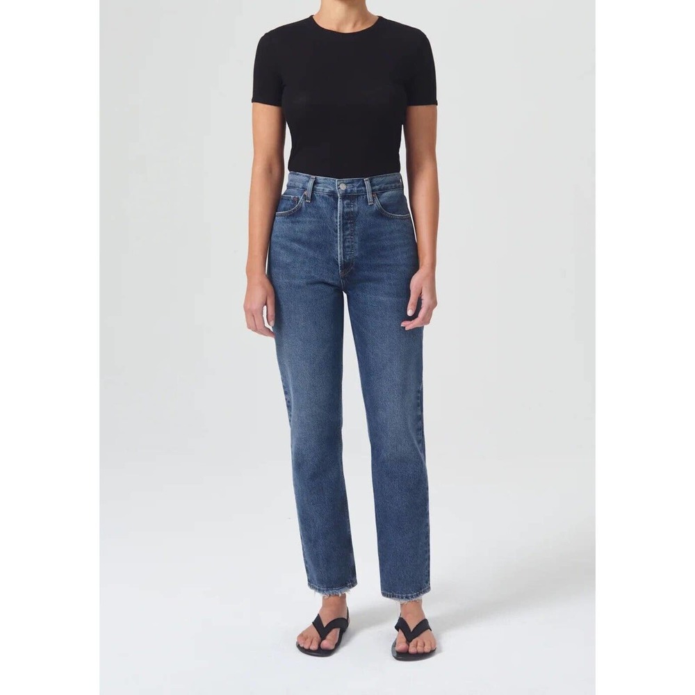 NWT Agolde 90'S PINCH WAIST HIGH RISE STRAIGHT IN RANGE Size 28